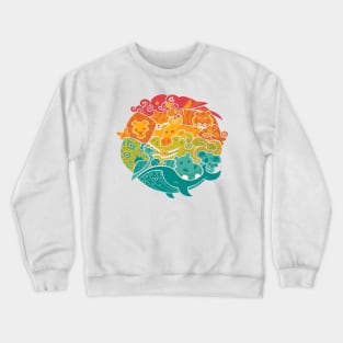 Animal Rainbow Crewneck Sweatshirt